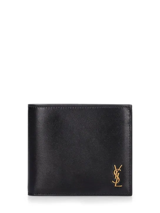 Saint Laurent   Monogram leather wallet w/ coin purse 