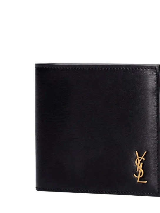 Saint Laurent   Monogram leather wallet w/ coin purse 