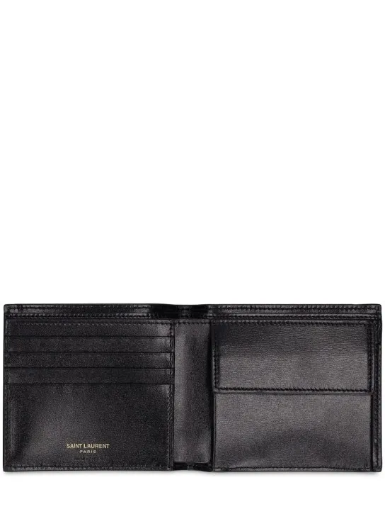 Saint Laurent   Monogram leather wallet w/ coin purse 