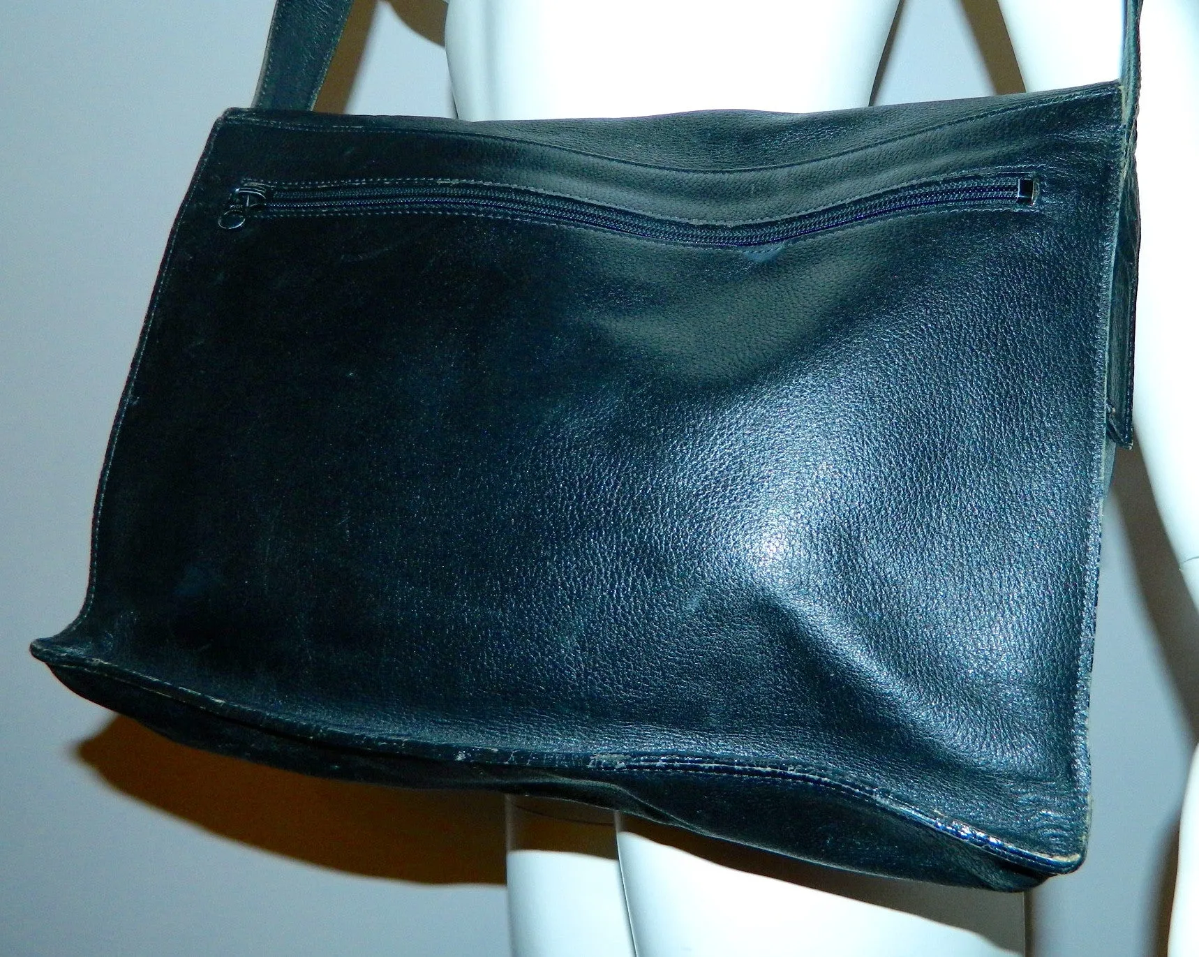 vintage 1980s satchel black leather SONIA RYKIEL purse messenger bag