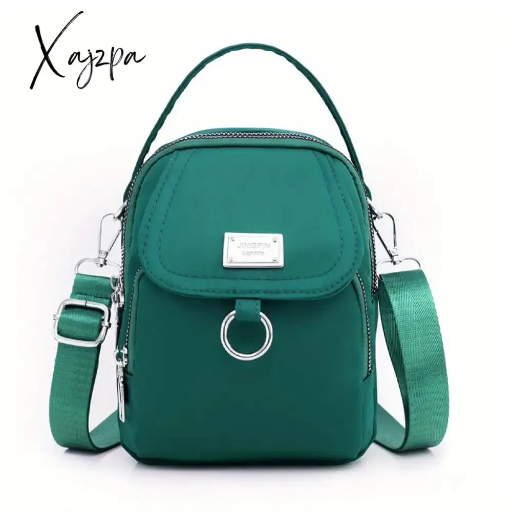 Water-Resistant Women's Crossbody Bag - Adjustable Strap, Zip Closure, Minimalist Design, Durable Polyester Lining