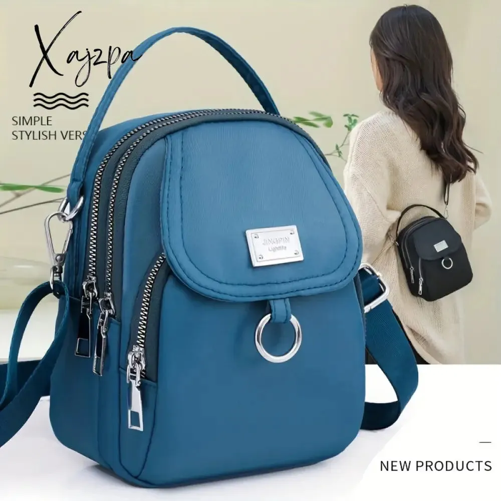 Water-Resistant Women's Crossbody Bag - Adjustable Strap, Zip Closure, Minimalist Design, Durable Polyester Lining