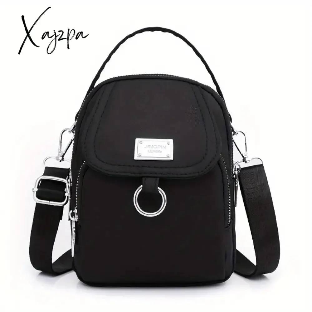 Water-Resistant Women's Crossbody Bag - Adjustable Strap, Zip Closure, Minimalist Design, Durable Polyester Lining