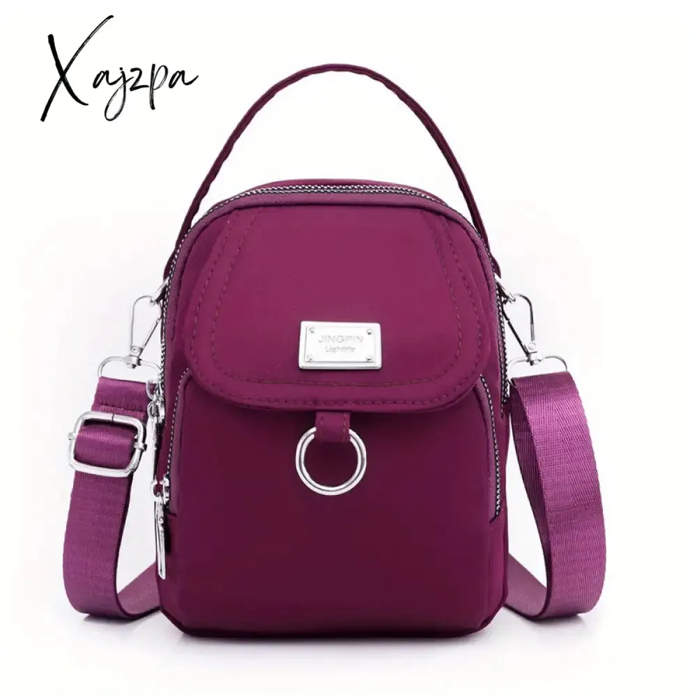 Water-Resistant Women's Crossbody Bag - Adjustable Strap, Zip Closure, Minimalist Design, Durable Polyester Lining