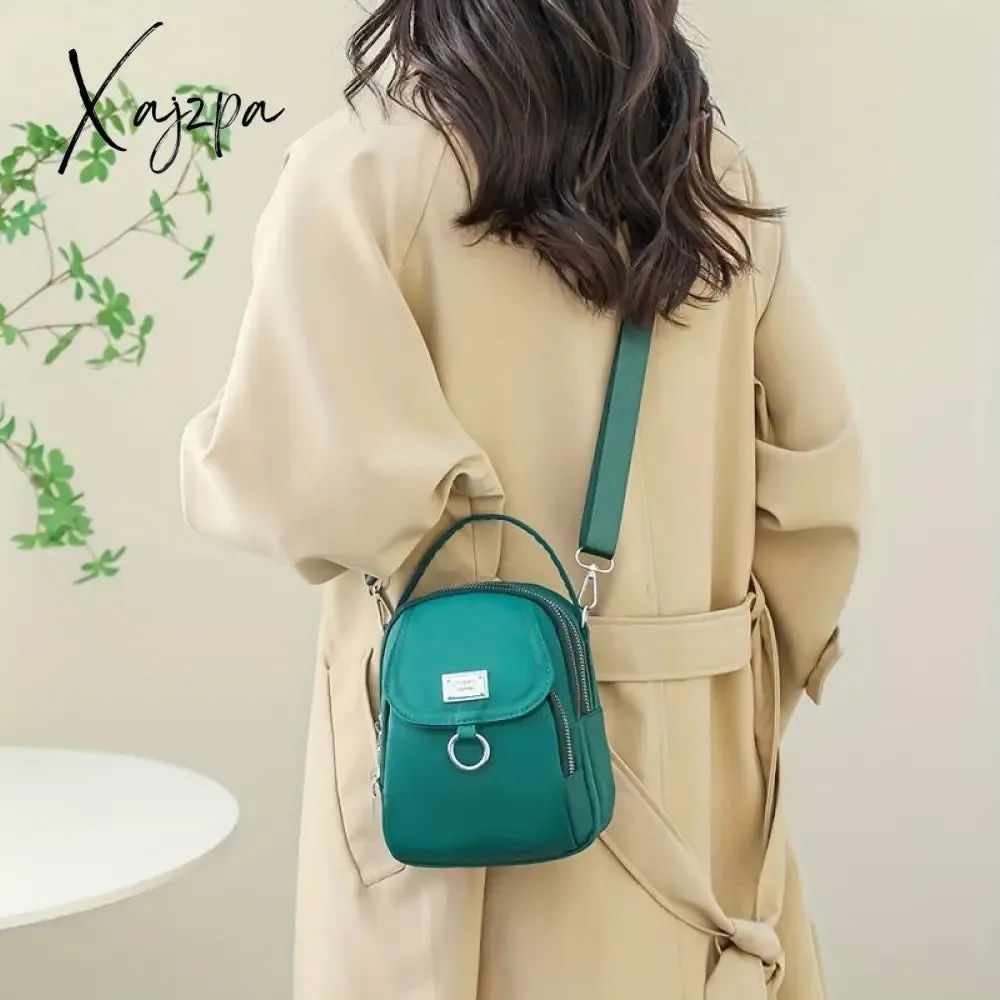 Water-Resistant Women's Crossbody Bag - Adjustable Strap, Zip Closure, Minimalist Design, Durable Polyester Lining