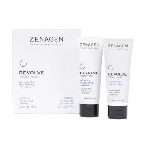 Zenagen Revolve Women's Thickening Shampoo and Conditioner Travel Kit