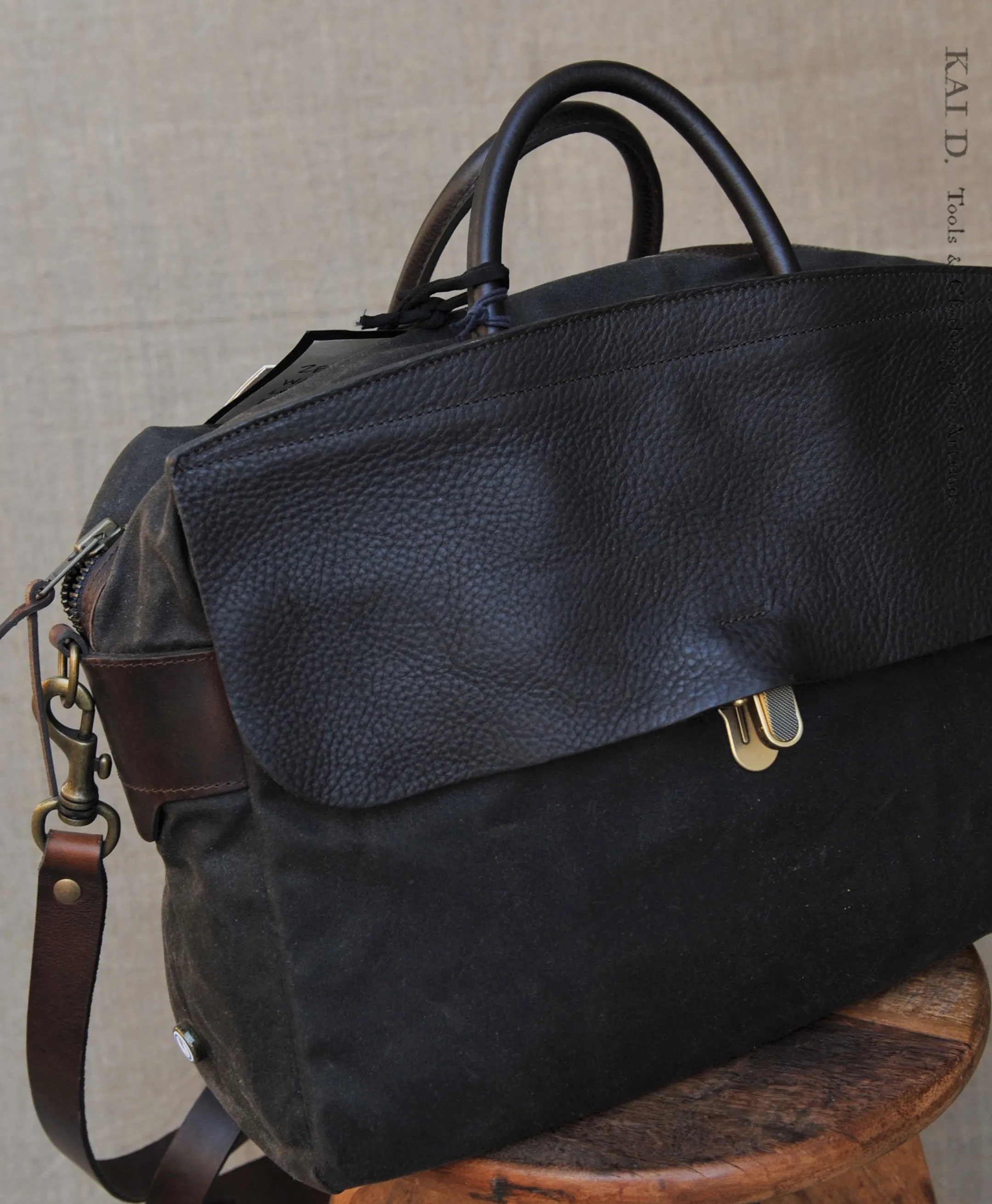 Zeppo Business Bag - Canvas   Leather