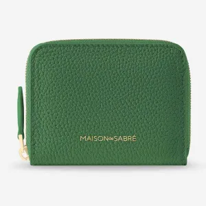 Zipped Wallet - Emerald Green