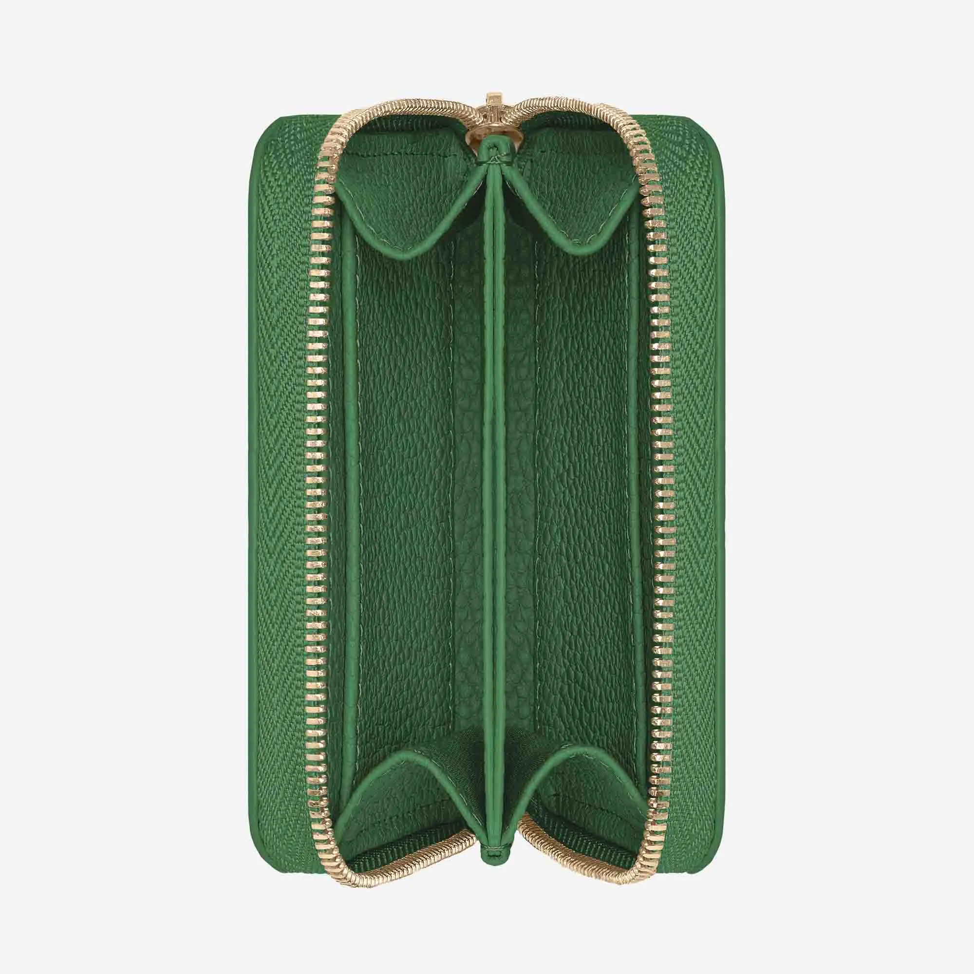 Zipped Wallet - Emerald Green