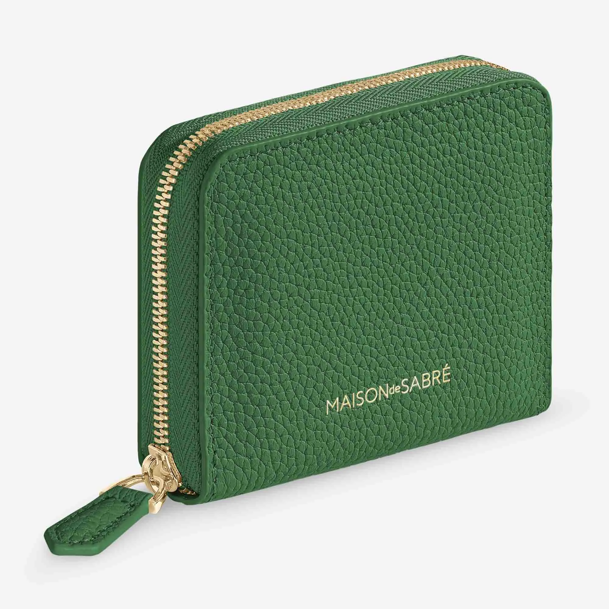 Zipped Wallet - Emerald Green